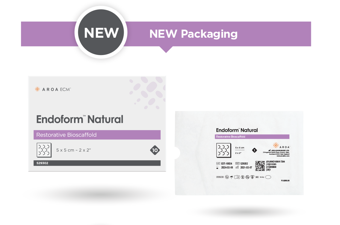 Endoform Natural New Packaging